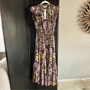 BB Dakota Black and Yellow Floral Dress